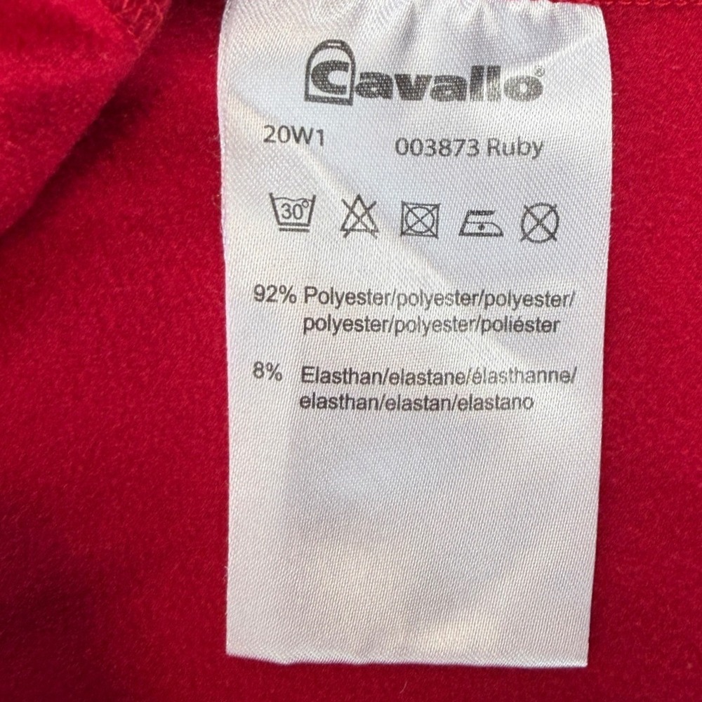 Cavallo Ruby Red Equestrian Base‎ Layer Top Cowl Neck Long Sleeve Women Size 8 - Picture 3 of 12